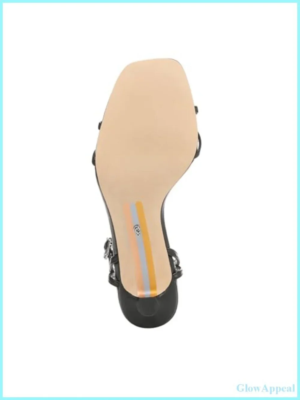 Leather platform sandal with ankle strap, 2.5